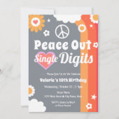 レトロピースアウト10誕生日 招待状 (正面)