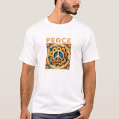 レトロピースグラフィックシャツ Tシャツ (正面)