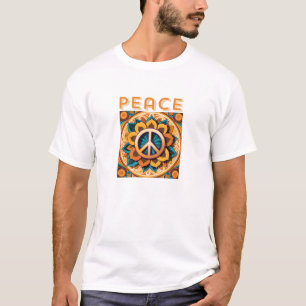レトロピースグラフィックシャツ Tシャツ