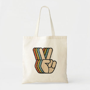 レトロピースサインVフィンガーヴィンテージ60s 70s 80s Coo トートバッグ