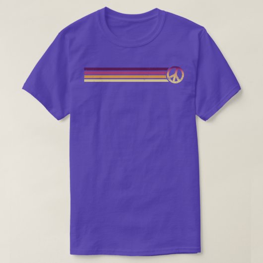 レトロピースストライプズ70sサンライズ tシャツ (デザイン正面)