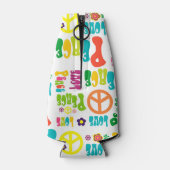 レトロピースヒッピー標識パターン ボトルクーラー (裏面)