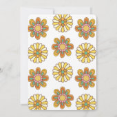 レトロピースラブベビーデイジーベビーシャワー招待状 招待状 (裏面)