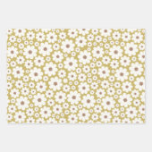 レトロピースレインボードーヴニュートラルおもしろいフローラ ラッピングペーパーシート (正面3)