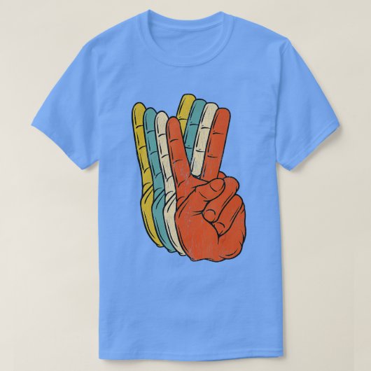 レトロピースヴィンテージシャツ60s 70sヒッパイギフト tシャツ (デザイン正面)