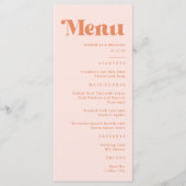 レトロピーチアンドクリー結婚ム メニュー (正面)