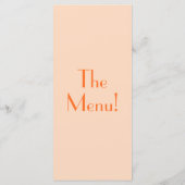 レトロピーチカラフルオはっきりしたユニークレンジ結婚ズ メニュー (裏面)