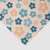 レトロピーチグリーンボホフラワーハッピーバースデー 薄葉紙 (詳細)