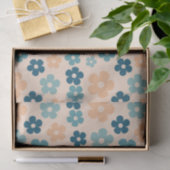 レトロピーチグリーンボホフラワーハッピーバースデー 薄葉紙 (ギフト)