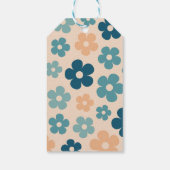 レトロピーチグリーンボホフラワー40歳の誕生日 ギフトタグ (裏面)