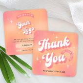 レトロピーチピンクロゴご注文ありがとうございます ノートカード