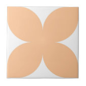 レトロピーチフローラペタルミッドセンチュリーモダンデザイン タイル (正面)