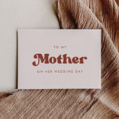 レトロピーチ母に私の結婚式のデイカード