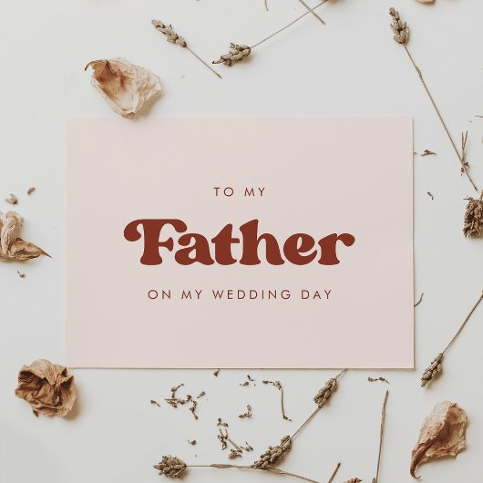 レトロピーチ父に結婚式のデイカードで