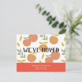 レトロピーチ&リーフパターンピンクムービング 案内ポストカード (スタンド正面)