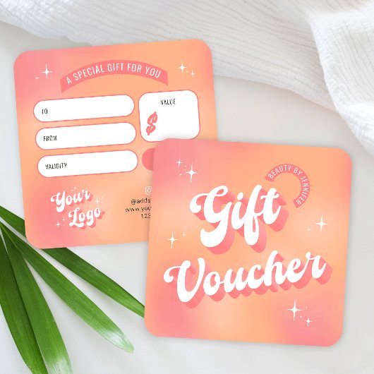 レトロピーチGroovy爪、 ネイル美しいサロンギフト券