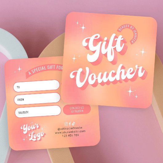 レトロピーチGroovy爪、 ネイル美しいサロンギフト券