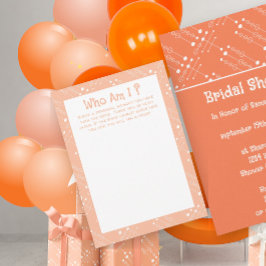 レトロピーチMCMミッドセンチュリーモダンゲームカード 招待状