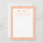 レトロピーチMCMミッドセンチュリーモダンゲームカード 招待状 (正面)