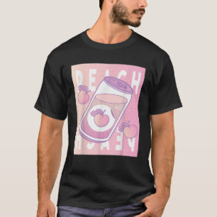 レトロピーチVAPORWAVE 90sエステ日本のティックシンセ Tシャツ