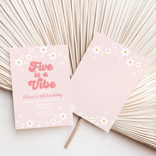 レトロファイブはヴィベデイジー5番目の誕生日 招待状