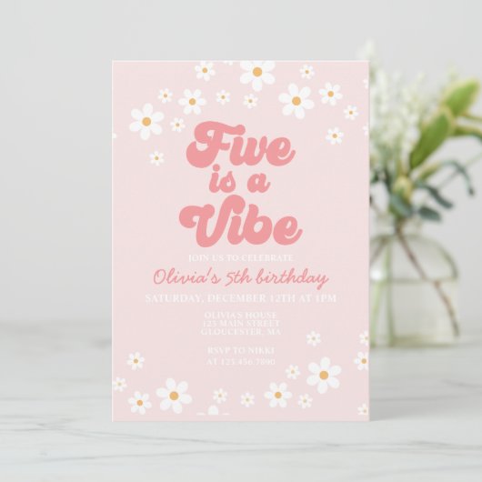 レトロファイブはヴィベデイジー5番目の誕生日 招待状 (スタンド正面)