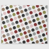 レトロファジィ中性ドットのパターンのラッピング紙 ラッピングペーパー (フラット)