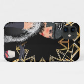 レトロファッションのワインのグラスを持つ女性 Case-Mate iPhoneケース (裏面(横))