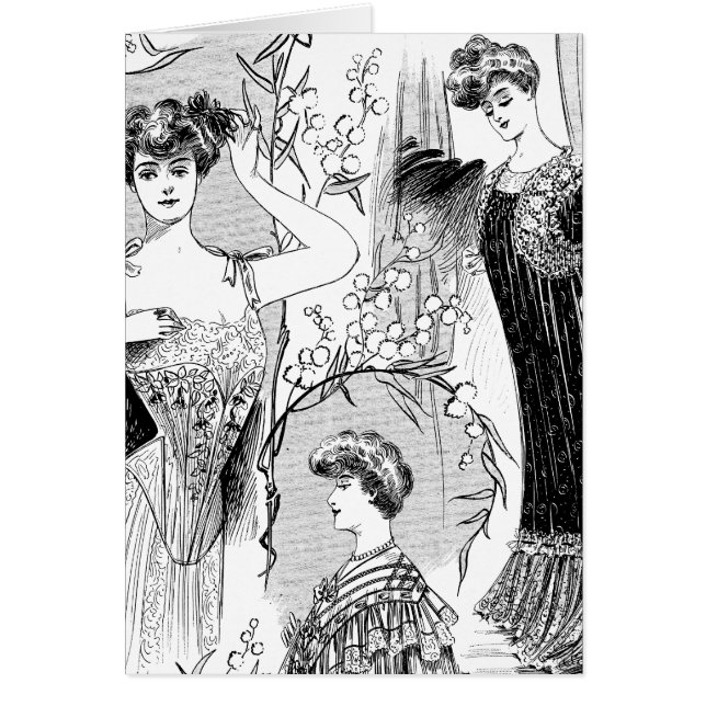 レトロファッションイラストレーション照合 (正面)