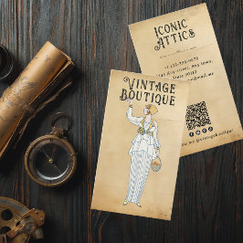 レトロファッションイラストレーション 名刺