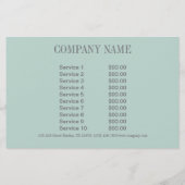 レトロファッションガール美容師メイクアップアーティスト チラシ (裏面)