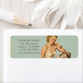 レトロファッションガール美容師メイクアップアーティスト ラベル (インサイチュ)