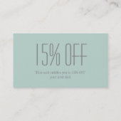 レトロファッションガール美容師メイクアップアーティスト 割引カード (裏面)