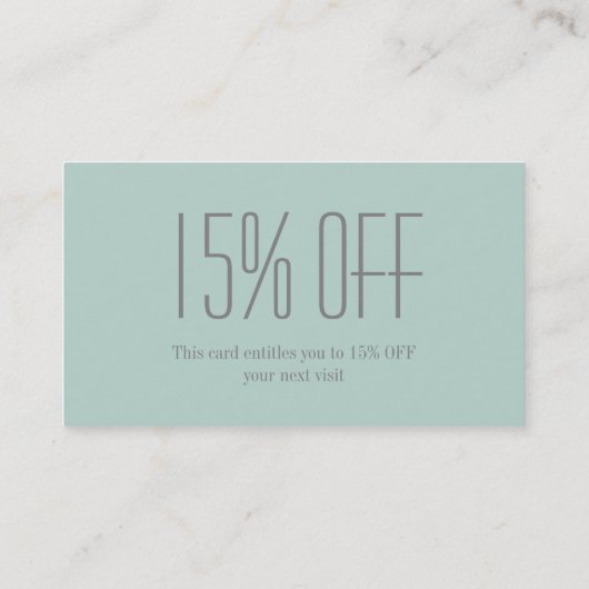 レトロファッションガール美容師メイクアップアーティスト 割引カード (裏面)