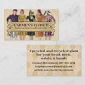 レトロファッションドレスモデルスカート脚裁縫 名刺 (正面/裏面)