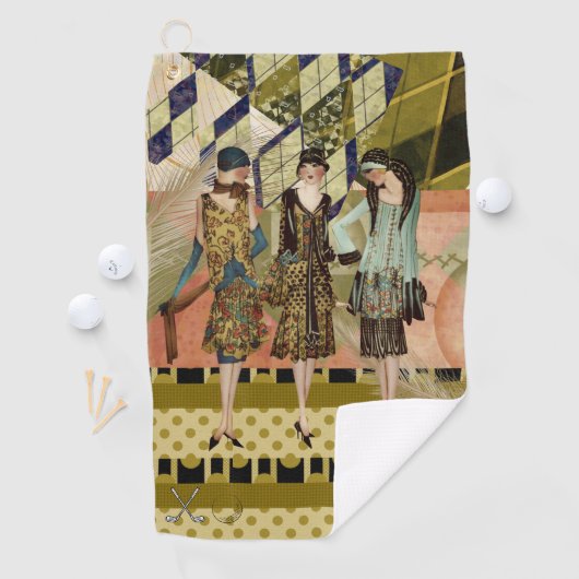 レトロファッションレディパーソナライズされたズゴルフタオル ゴルフタオル (インサイチュ)