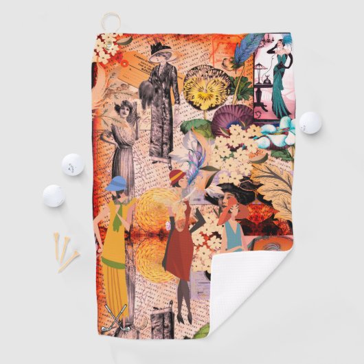 レトロファッションレディパーソナライズされたズゴルフタオル ゴルフタオル (インサイチュ)