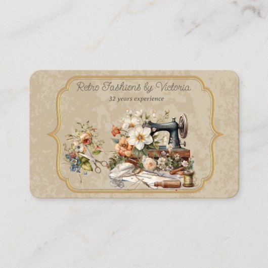 レトロファッション 名刺 (正面)