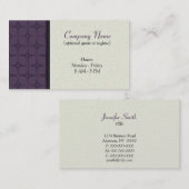 レトロファブビジネスカードプラム 名刺 (正面/裏面)