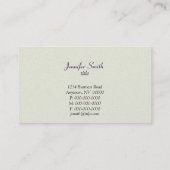 レトロファブビジネスカードプラム 名刺 (裏面)