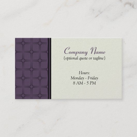 レトロファブビジネスカードプラム 名刺 (正面)