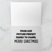 レトロファミリーおもしろいクリスマスかわいいカード カード (内部)
