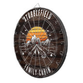 レトロファミリーキャビン名ウッドルックカスタム ダーツボード (正面右)