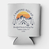 レトロファミリーキャンピングスクワッドマッチングカスタム 缶クーラー (正面)