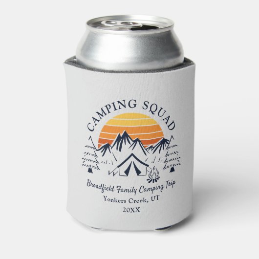 レトロファミリーキャンピングスクワッドマッチングカスタム 缶クーラー (缶裏面)