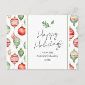 レトロファミリークリスマスグリーティング ポストカード (正面)