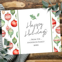 レトロファミリークリスマスグリーティング