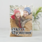 レトロファミリークリスマスフォトカード シーズンカード (スタンド正面)