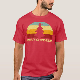 レトロファミリークリスマス Tシャツ