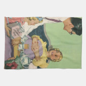 レトロファミリーサーズマモーブレックファーストインベッド キッチンタオル (横)